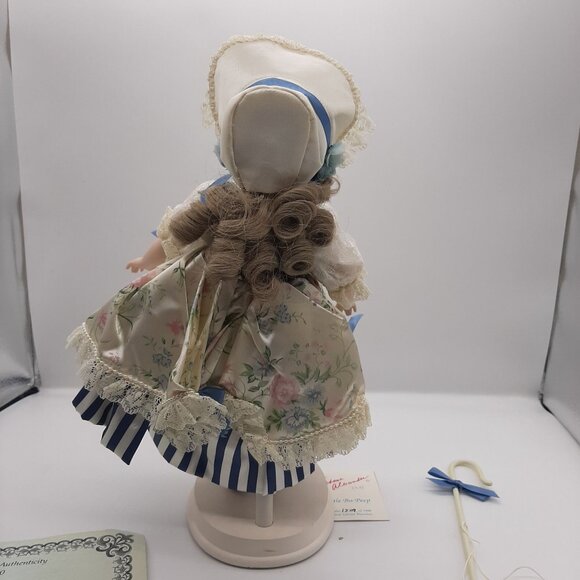 Madame Alexander Little Bo-Peep 007 Porcelain Doll Limited Edition With Stand - Picture 3 of 8